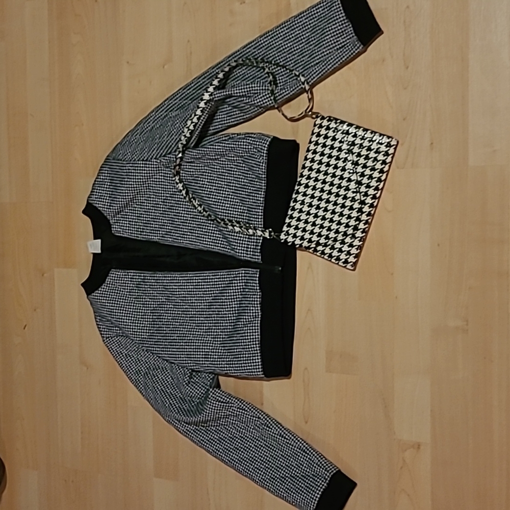 Cropped Jacket and Crossbody Purse